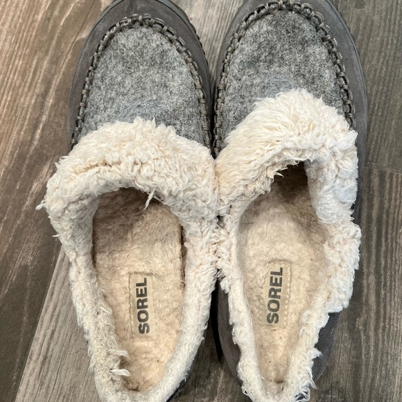 SOREL Slippers Size 8.5 Out N About Moccasin Shirling NL2715-051 Gray/gray - Picture 6 of 6
